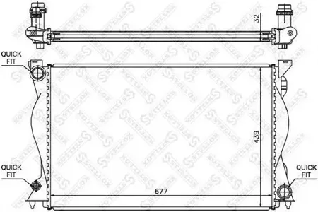 STELLOX 1025508SX Радиатор МКПП Audi A6 2.43.03.2i 04>