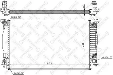 STELLOX 1025517SX Радиатор АКПП Audi A4A6 3.0 & Quattro 01-05