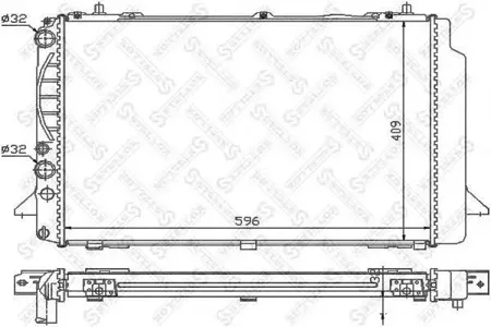STELLOX 1025538SX Радиатор Audi 80 2.62.8 91>