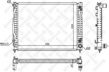 STELLOX 1025545SX Радиатор АКПП Audi A4 2.62.8 Quattro 95-00