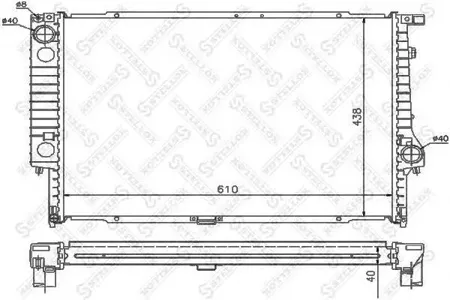 STELLOX 1025547SX Радиатор BMW E34E32 3.03.4 86>