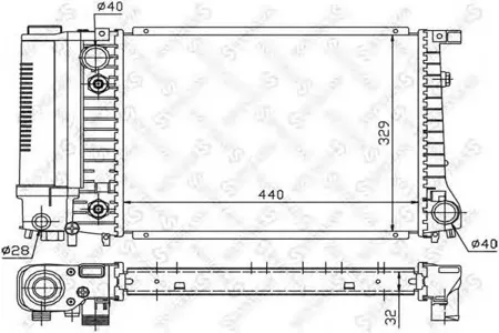 STELLOX 1025565SX Радиатор АКПП BMW E30E34 1.6i-2.5i 88>