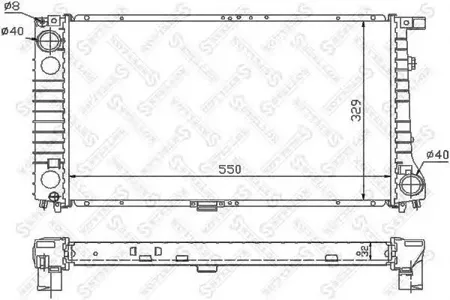 STELLOX 1025568SX Радиатор BMW E34E32 3.03.5 M30 <95