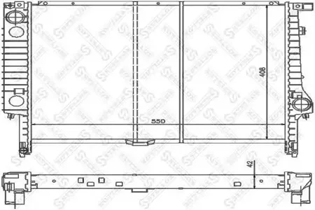 STELLOX 1025583SX Радиатор BMW E36 2.5TD 91>
