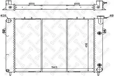 STELLOX 1025614SX Радиатор Jeep Grand Cherokee 5.25.9 93>