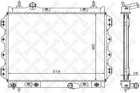 STELLOX 1025621SX Радиатор АКПП Chrysler PT Cruiser 2.0-2.4i 16V 00-09