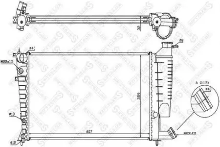STELLOX 1025656SX Радиатор АКПП Citroen Xsara 1.8i 98-00
