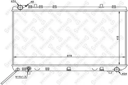 STELLOX 1025689SX Радиатор SsangYong Korando Musso 2.0-2.3i2.9D 97>
