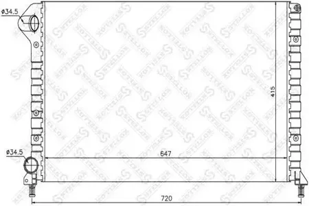 STELLOX 1025713SX Радиатор Fiat Doblo 1.2i 00-051.4i 05>1.6 04>