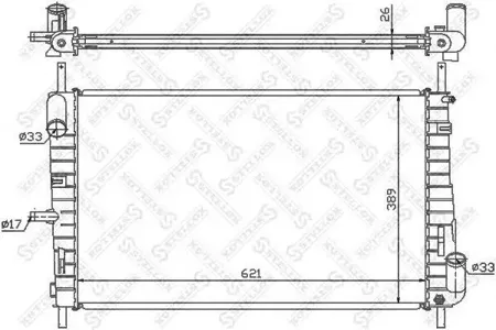 STELLOX 1025780SX Радиатор Ford Mondeo 2.0TDi 00-02