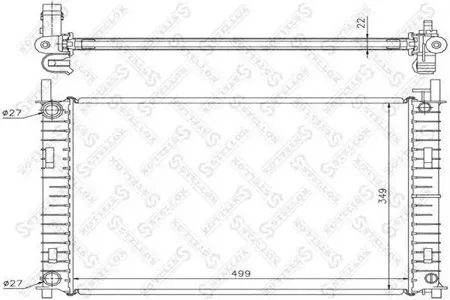 STELLOX 1025781SX Радиатор Ford Fiesta 1.3 02>