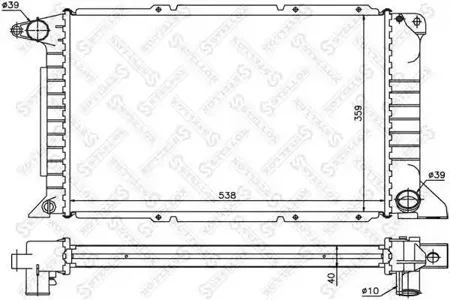 STELLOX 1025798SX Радиатор МКПП Ford Ka 1.01.3i 97-08