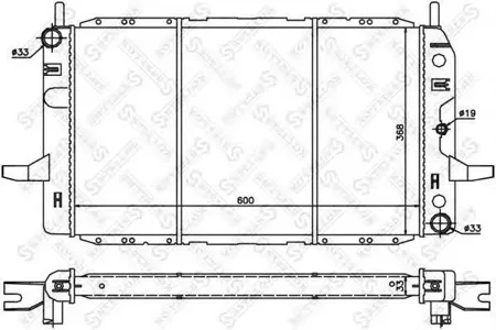 STELLOX 1025819SX Радиатор Ford Sierra 2.0i 87-93