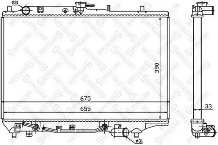 STELLOX 1025832SX Радиатор МКПП VW Passat II 1.6-1.8 80-88
