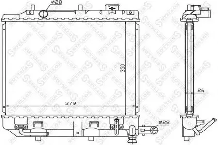STELLOX 1025850SX Радиатор АКПП Mazda Demio 1.5 96-99