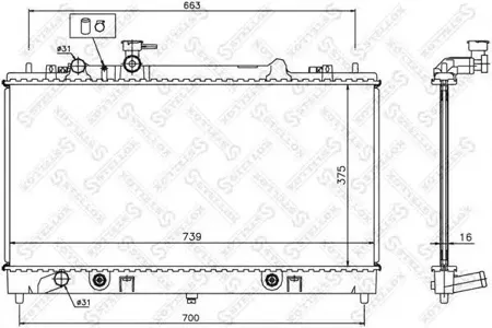 STELLOX 1025852SX Радиатор АКПП Mazda 6 2.3 02>