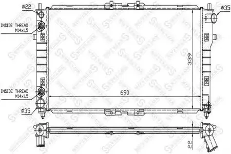 STELLOX 1025858SX Радиатор АКПП Mazda 626 GEMX-6 2.5 93-97