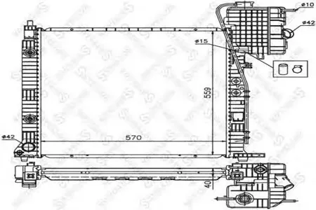STELLOX 1025873SX Радиатор АКПП Mercedes Vito 2.2CDi 99-03