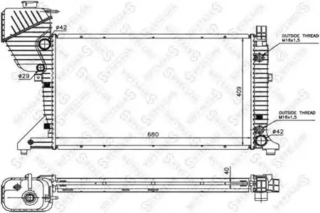STELLOX 1025880SX Радиатор АКПП Mercedes , Dodge Sprinter all 00-06