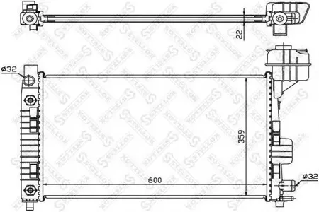 STELLOX 1025894SX Радиатор Mercedes W168 1.41.61.9 97-04
