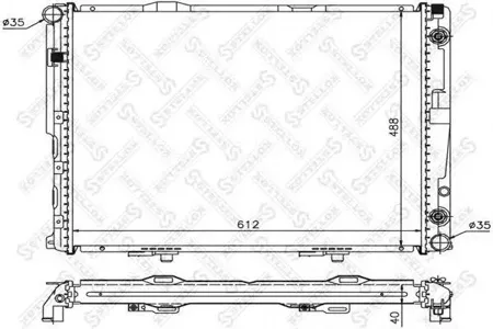 STELLOX 1025903SX Радиатор Mercedes T124 3.0TD 4-Matic 93-96