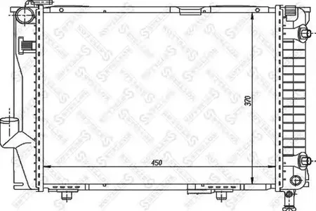 STELLOX 1025907SX Радиатор без AC Mercedes W124 2.6-3.2 85>