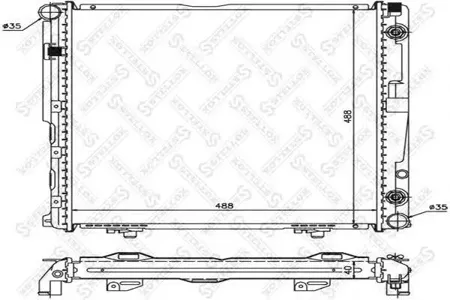 STELLOX 1025918SX Радиатор с AC Mercedes W124 2.02.3 84-92