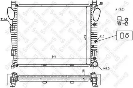 STELLOX 1025930SX Радиатор Mercedes W220 2.83.23.5 98-05