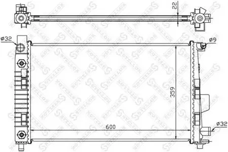 STELLOX 1025932SX Радиатор АКПП Mercedes W168 1.92.1i1.7CDi 99-04