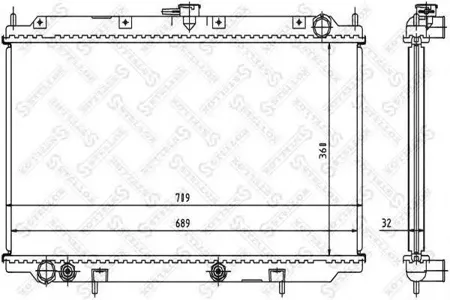 STELLOX 1025979SX Радиатор АКПП Nissan Primera 2.0i 96>