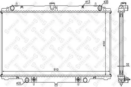 STELLOX 1025983SX Радиатор АКПП Nissan Safari Patrol 2.8, 3.0 98>