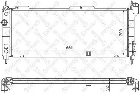 STELLOX 1026068SX Радиатор Opel Co Mercedes o Corsa 1.21.41.6i 93>