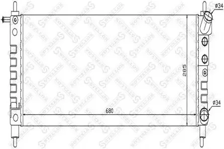 STELLOX 1026076SX Радиатор с AC Opel Corsa 1.01.2i 96>