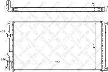 STELLOX 1026169SX Радиатор Renault Master , Opel Movano 2.5-3.0DCDTi 03>