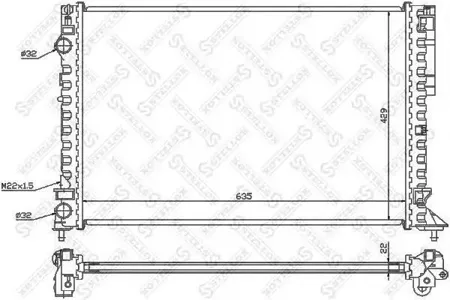 STELLOX 1026188SX Радиатор МКПП Renault Espace 1.9DСi Laguna 1.6-2.0i1.9DСi <01