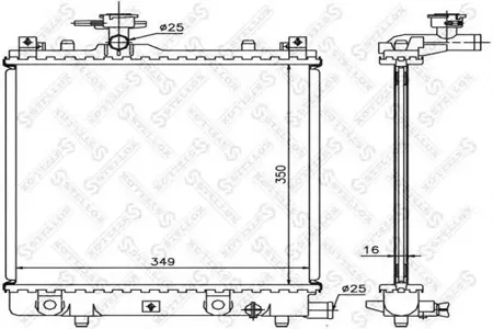STELLOX 1026260SX Радиатор МКПП Suzuki Wagon R+ 1.0i 16V 97-001.2i 16V 98-00