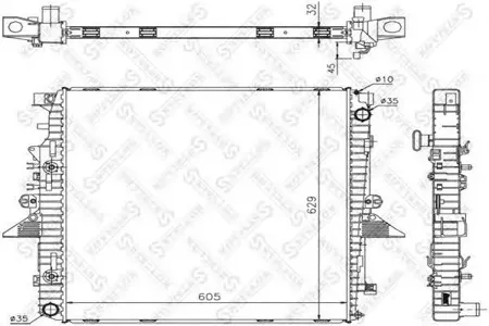 STELLOX 1026290SX Радиатор Land Rover Discovery , Range Rover Sport 4.0-4.44.4TD 04>
