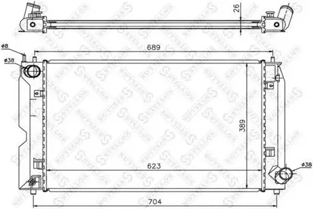 STELLOX 1026308SX Радиатор МКПП Toyota Avensis Corolla Corolla Verso 2.0D 01>