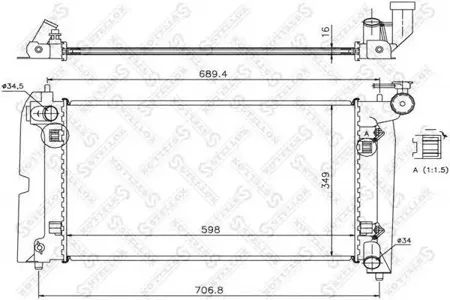 STELLOX 1026309SX Радиатор АКПП Toyota Avensis Corolla 1.4-1.8 02>