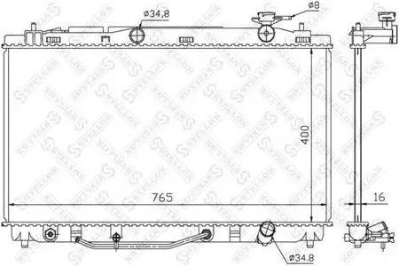 STELLOX 1026334SX Радиатор АКПП Toyota Camry 3.5 VVTi 06>