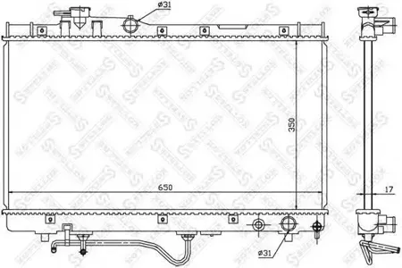 STELLOX 1026382SX Радиатор МКПП Toyota Celica 2.0i 16V 94-99