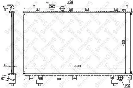 STELLOX 1026384SX Радиатор МКПП Toyota Picnic 2.0i 16V 96-01