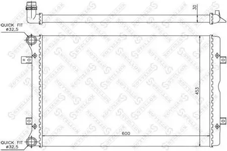 STELLOX 1026403SX Радиатор МКПП VW Sharan 1.9TDi 02>