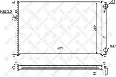 STELLOX 1026423SX Радиатор Seat Cordoba ,VW Polo 1.6-2.0TDi 93>