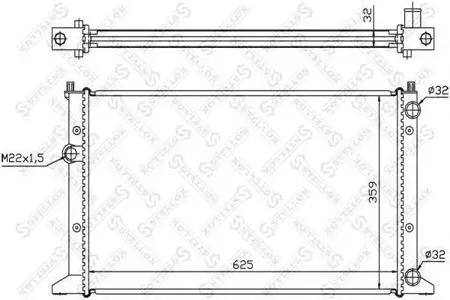 STELLOX 1026427SX Радиатор VW Golf 1.6-1.9TDi 98>