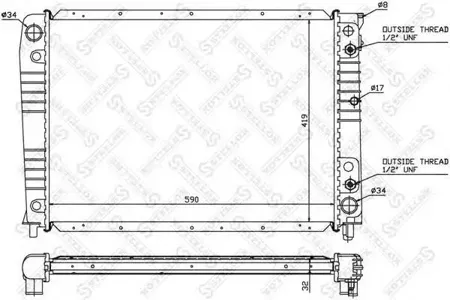 STELLOX 1026449SX Радиатор АКПП Volvo 940 2.02.3T 90-94