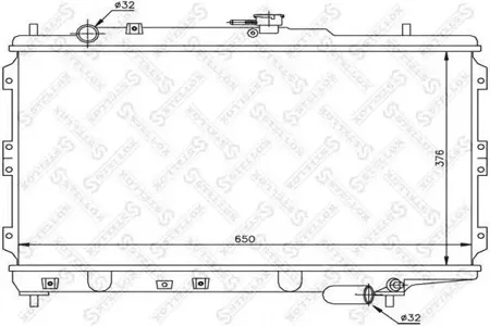 STELLOX 1026467SX Радиатор МКПП Kia Shuma 1.51.8i 97-01
