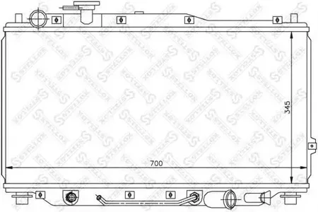 STELLOX 1026469SX Радиатор АКПП Kia Sephia I 1.5i 96-011.8i 97-01Sephia II 1.6i 01>