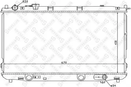 STELLOX 1026486SX Радиатор МКПП Kia Carens II 1.6i 16V 03-061.8i 16V 02-06