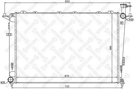 STELLOX 1026509SX Радиатор МКПП Kia Sorento 2.4 09>
